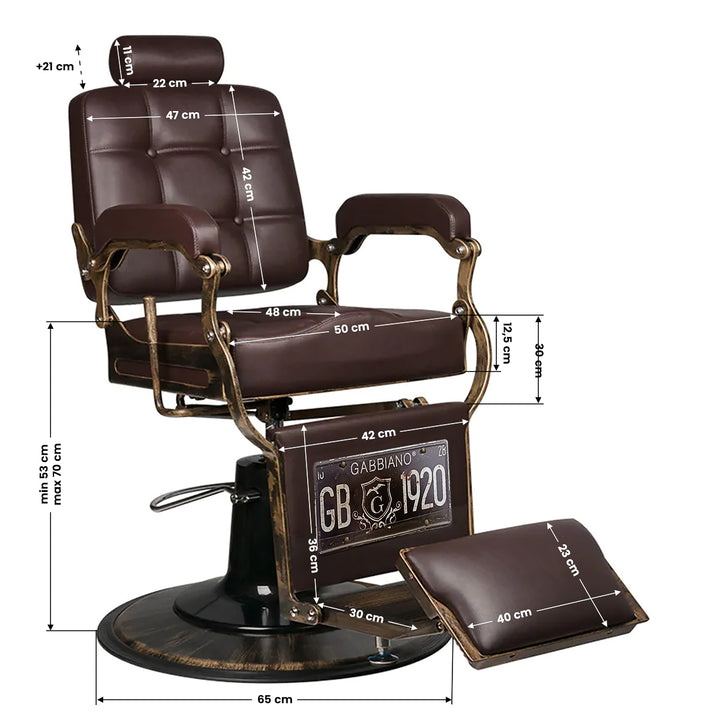 Barberarstol Gabbiano Boss - Brun - bild 8