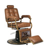 Barberstol Gabbiano Boss Vintageläder - Ljusbrun