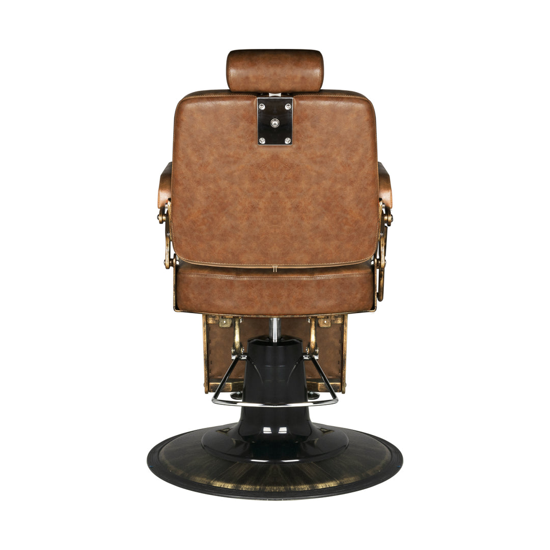 Barberarstol Gabbiano Boss Vintage Läder - Ljusbrun - bild 5
