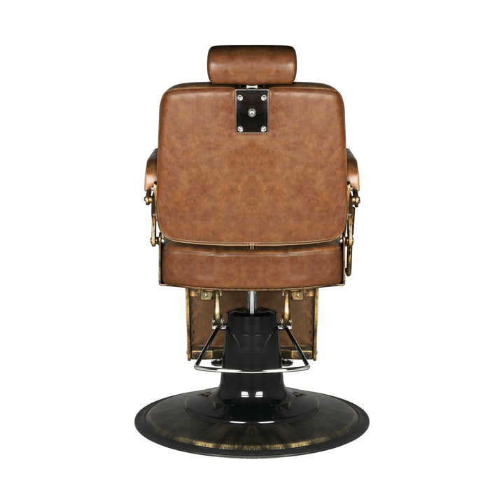 Barberarstol Gabbiano Boss Vintage Läder - Ljusbrun - bild 5