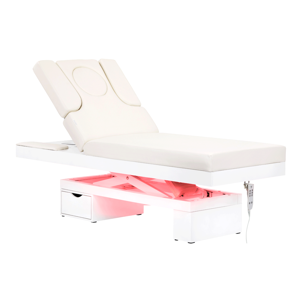 Elektrisk massagebänk med värme Azzurro 815B - Vit