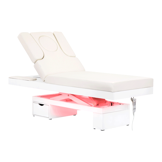 Elektrisk massagebänk med värme Azzurro 815B Vit