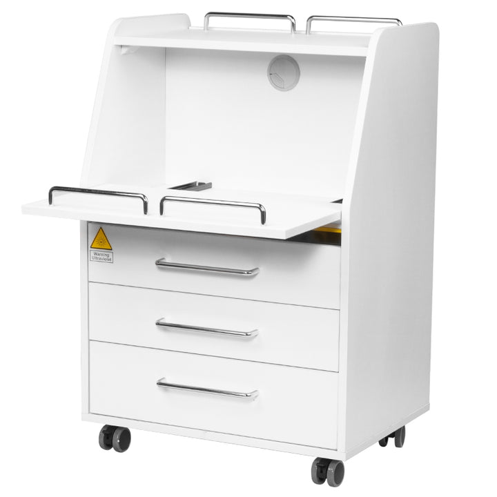 Behandlingsvagn 601 rullvagn på hjul - Vit - bild 2