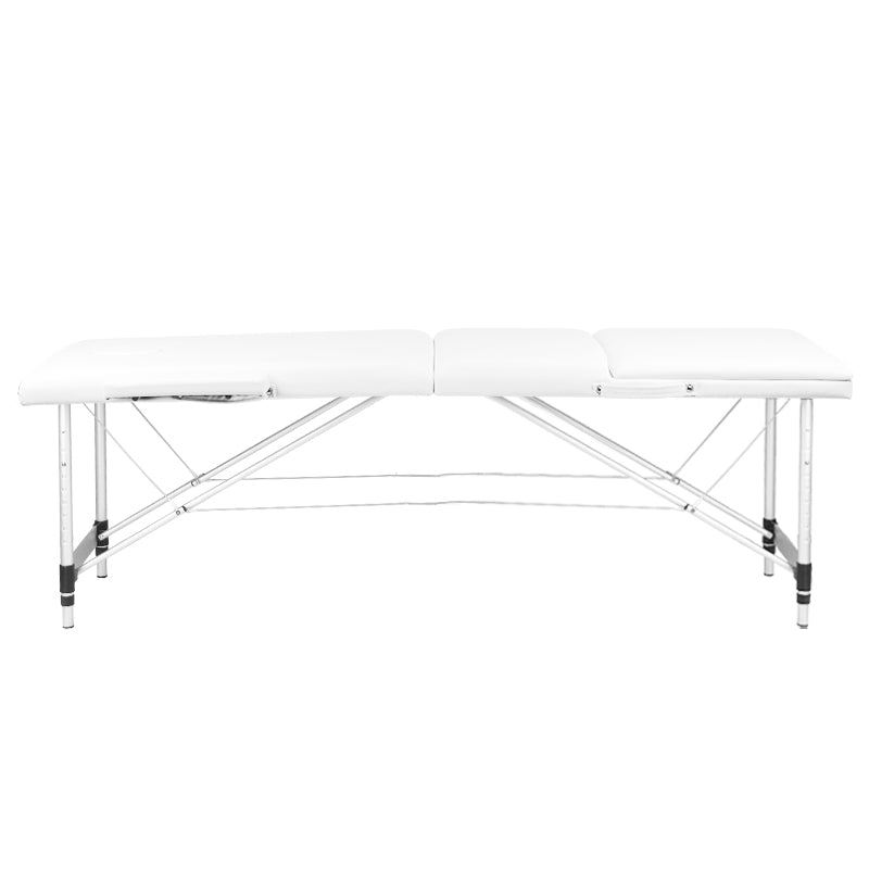 Hopfällbar massagebänk aluminium Komfort Activ Fizjo 3-zoners Vit - bild 2