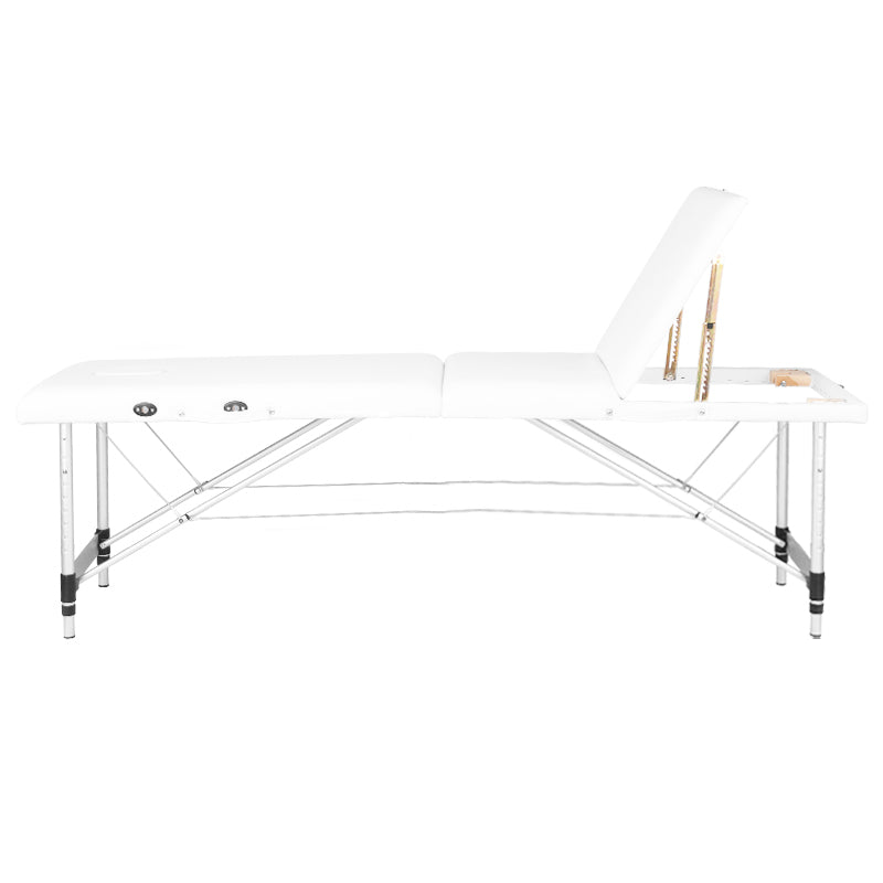 Hopfällbar massagebänk aluminium Komfort Activ Fizjo 3-zoners Vit - bild 3