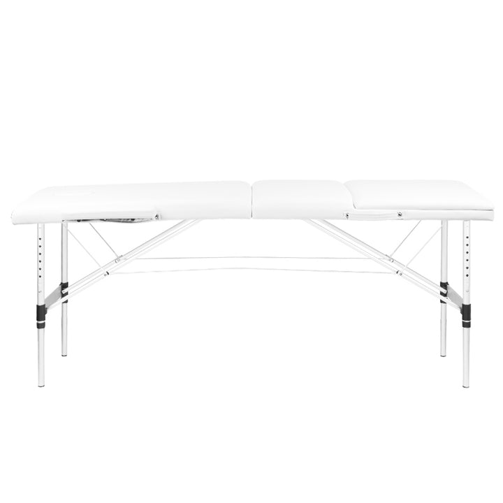 Hopfällbar massagebänk aluminium Komfort Activ Fizjo 3-zoners Vit - bild 5