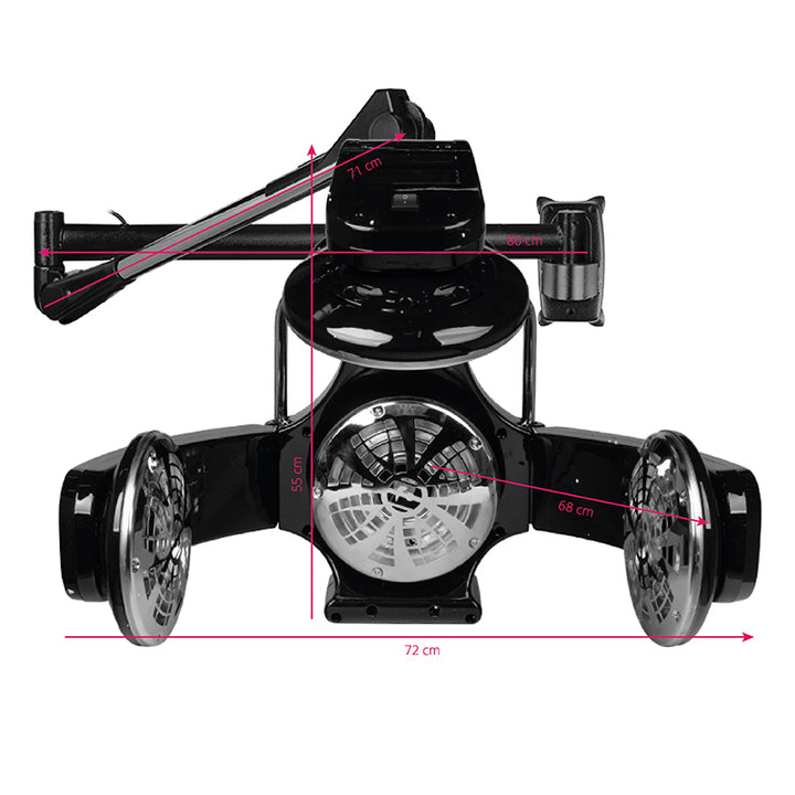 Väggmonterad torkhuv Infrazon Gabbiano 868A Svart - bild 5