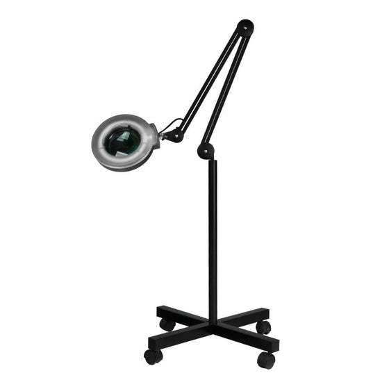 Förstoringslampa LED 5D på fot S4 - Svart