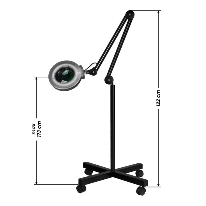 Förstoringslampa LED 5D på fot S4 Svart - bild 6