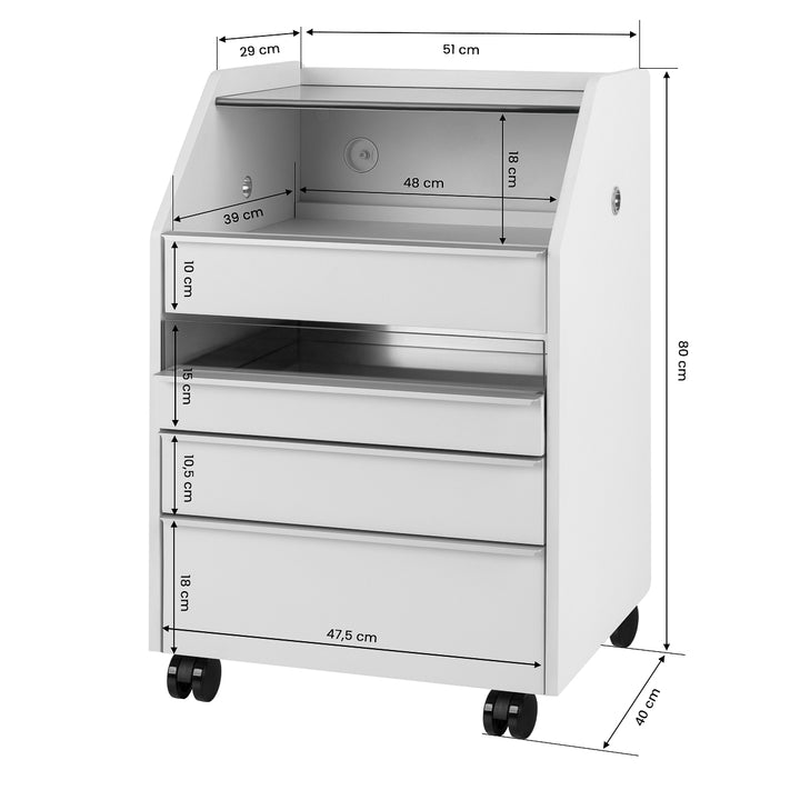 Arbetsvagn 984 rullvagn för salong - Grå - bild 12