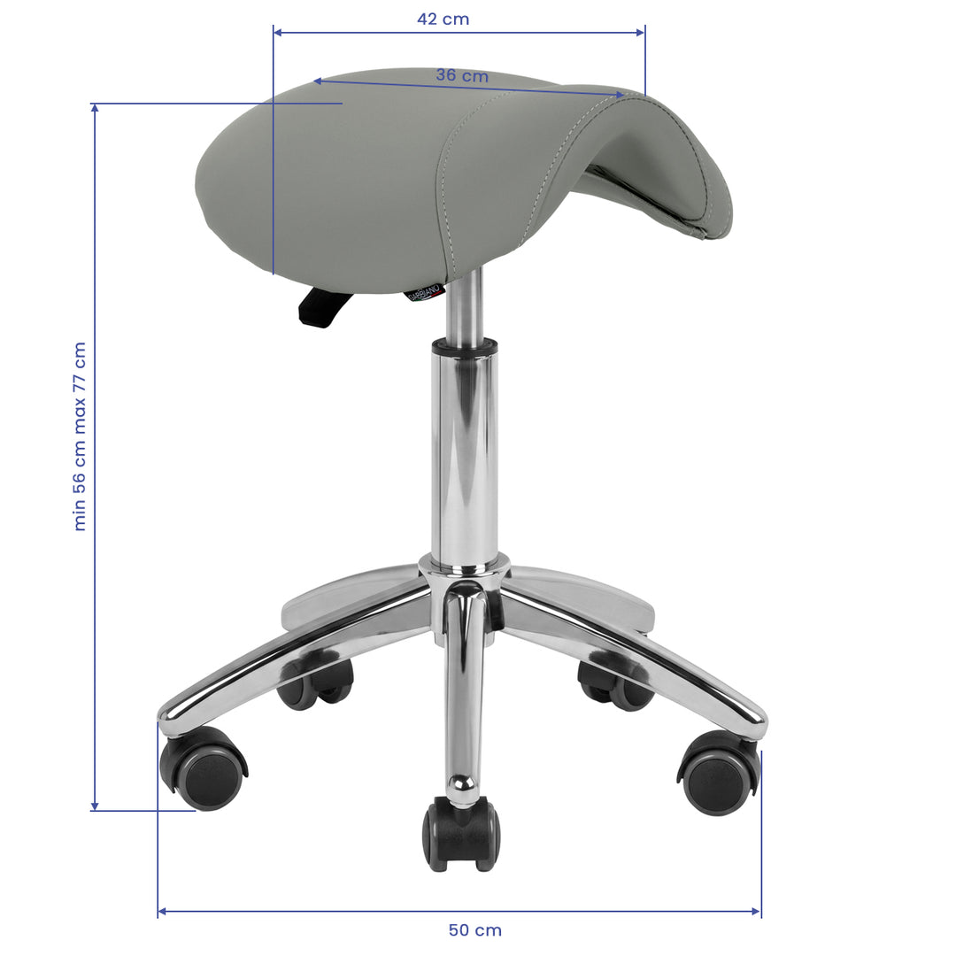 Sadelstol AM-302 Grå - Justerbar Taburett - bild 8
