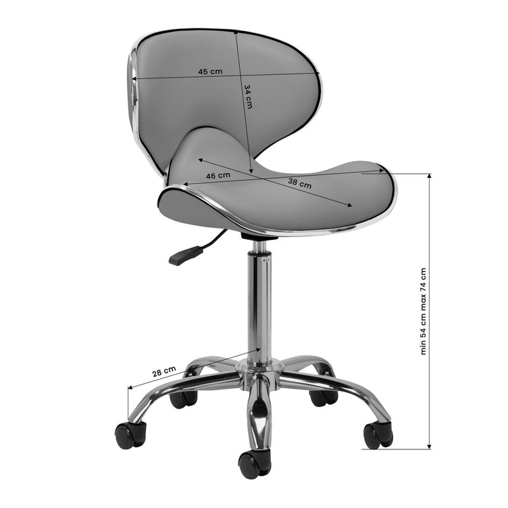 Taburett Arbetsstol Gabbiano Q-4599 - Grå - bild 8