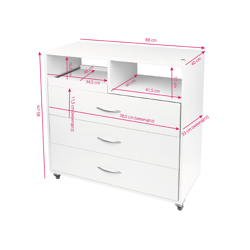Beauty Trolley Y-200 Vit - Frisörvagn på hjul - bild 6