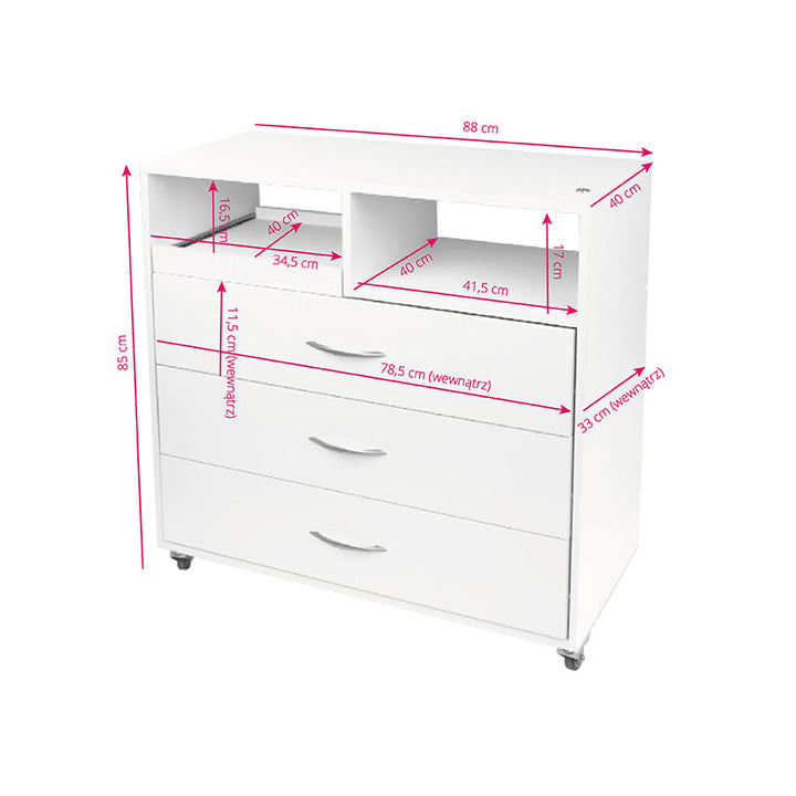 Beauty Trolley Y-200 Vit - Frisörvagn på hjul - bild 6