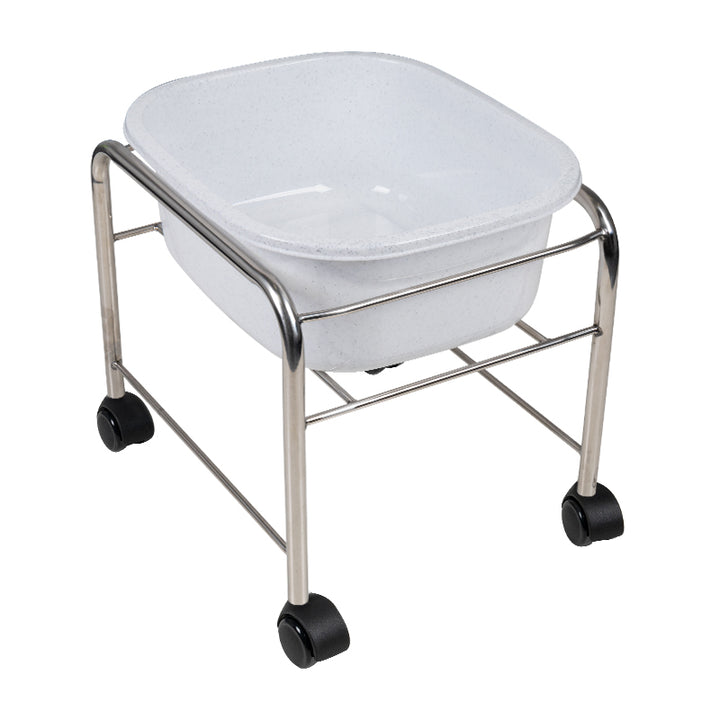 Voetenbad Pedicure Compact op Wielen Chroom