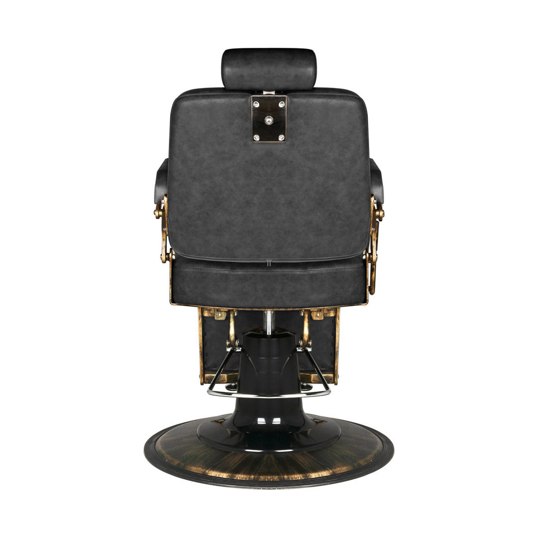 Barberarstol Gabbiano Boss HD Vintage Läder - Svart - bild 4