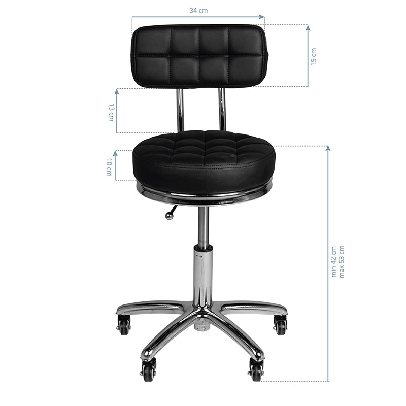 Taburett justerbar AM-877 Svart - bild 5