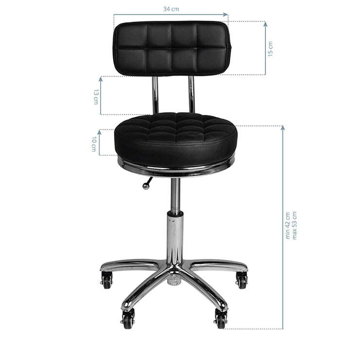 Taburett justerbar AM-877 Svart - bild 5