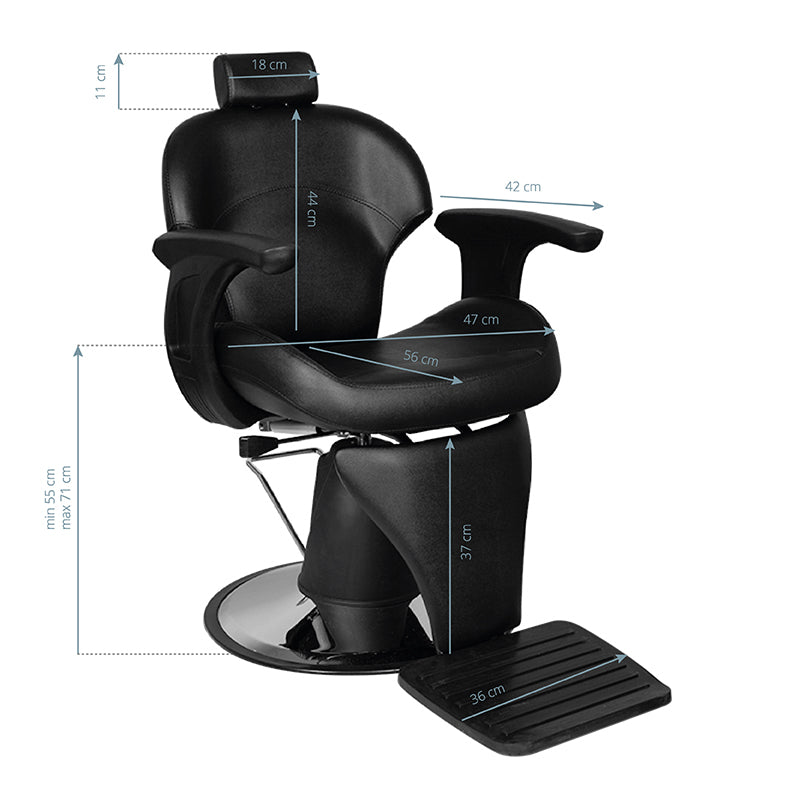 Barberstol Gabbiano Igor - Svart - bild 5