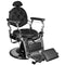 Barberstol Gabbiano Giulio Silver/Svart
