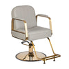 Frisörstol Gabbiano Acri - Guld/Beige