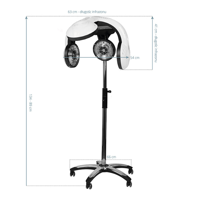 Torkhuv på stativ Infrazon Gabbiano 938 Vit - bild 5