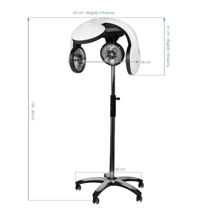 Torkhuv på stativ Infrazon Gabbiano 938 Vit - bild 5