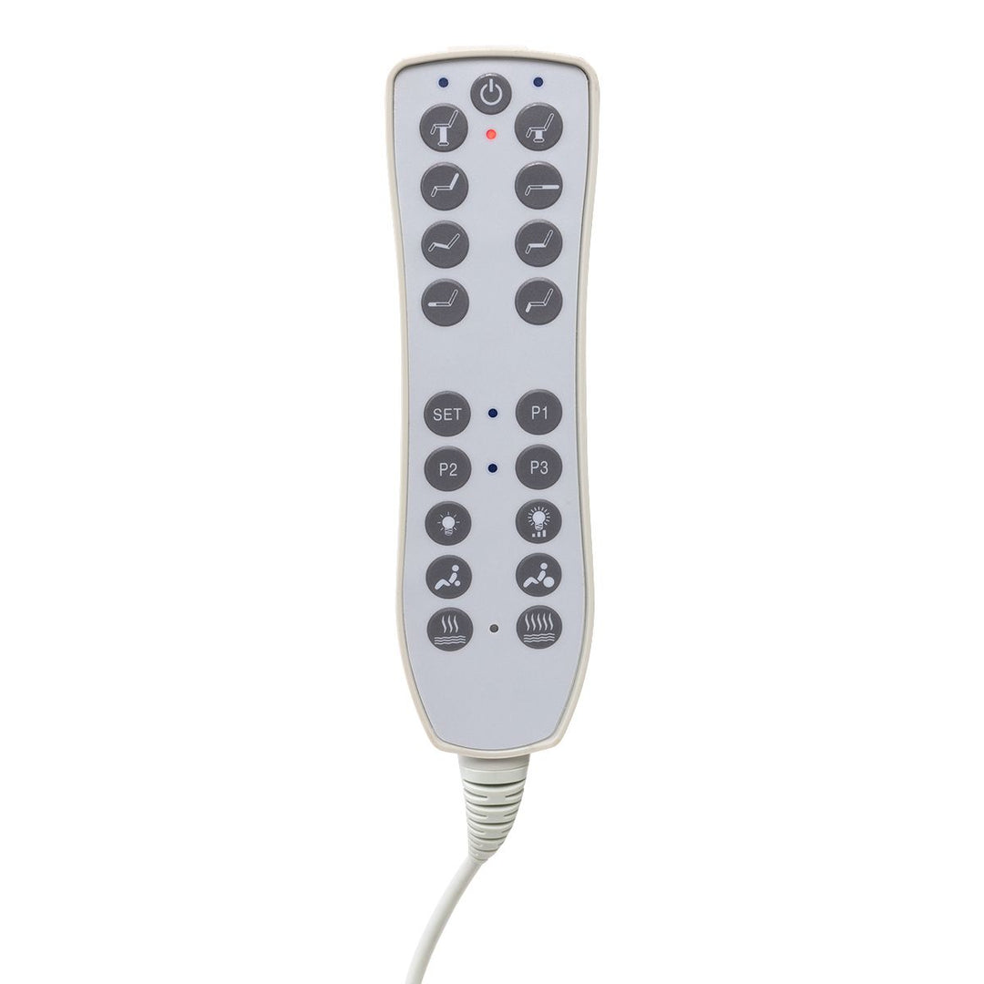 Elektrisk behandlingsstol Azzurro 708B, 3 motorer, värme & fotpedal, Vit - bild 3