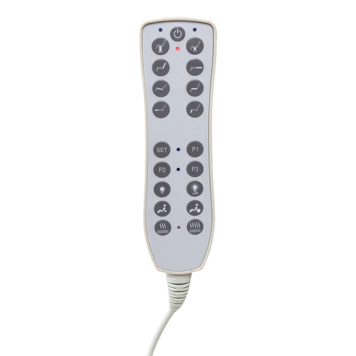 Elektrisk behandlingsstol Azzurro 708B, 3 motorer, värme & fotpedal, Vit - bild 3