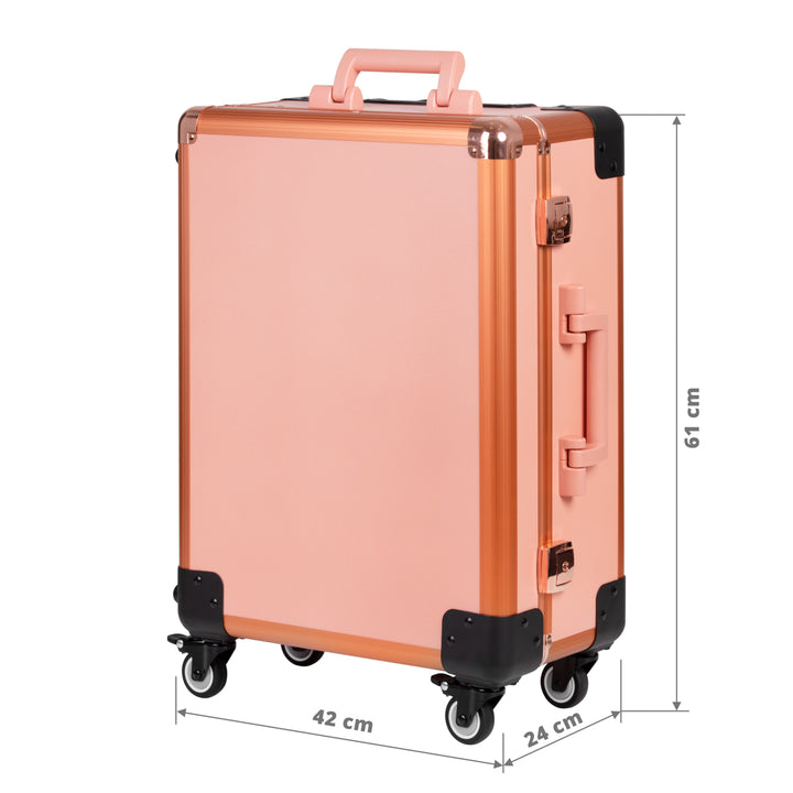 Make-up Koffer Mobiel Station T-27 met Verlichte Spiegel Roségoud - afbeelding 7
