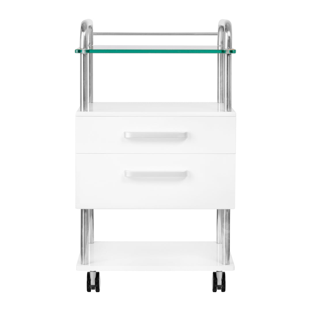 Behandlingsvagn 6052 rullvagn på hjul - Vit - bild 2