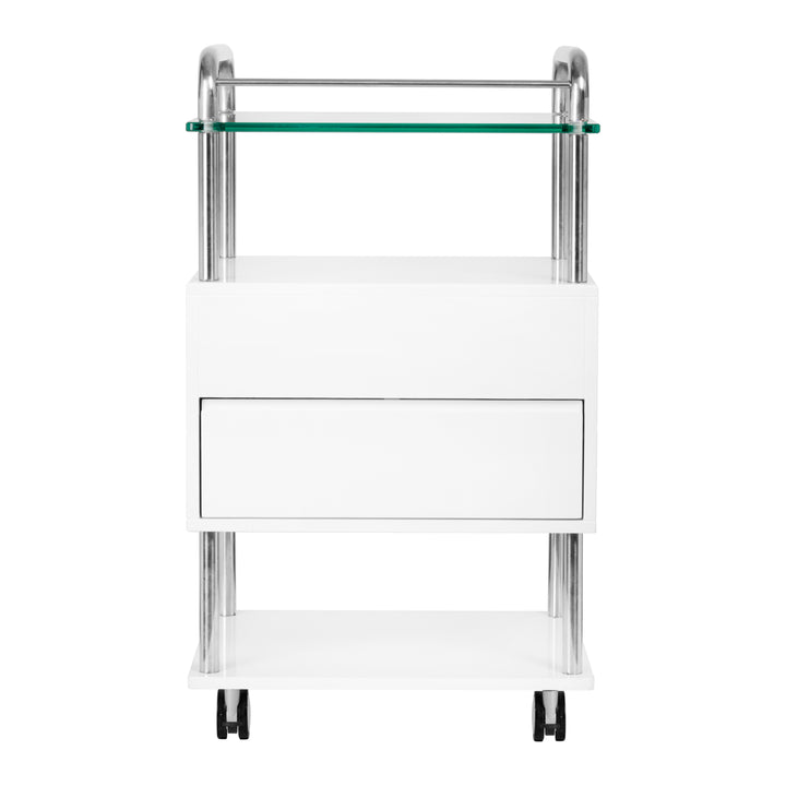 Behandlingsvagn 6052T rullvagn på hjul - Vit - bild 4