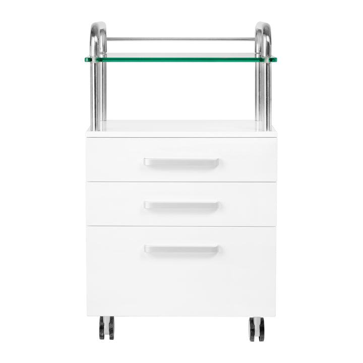 Behandlingsvagn 6053 rullvagn på hjul - Vit - bild 2