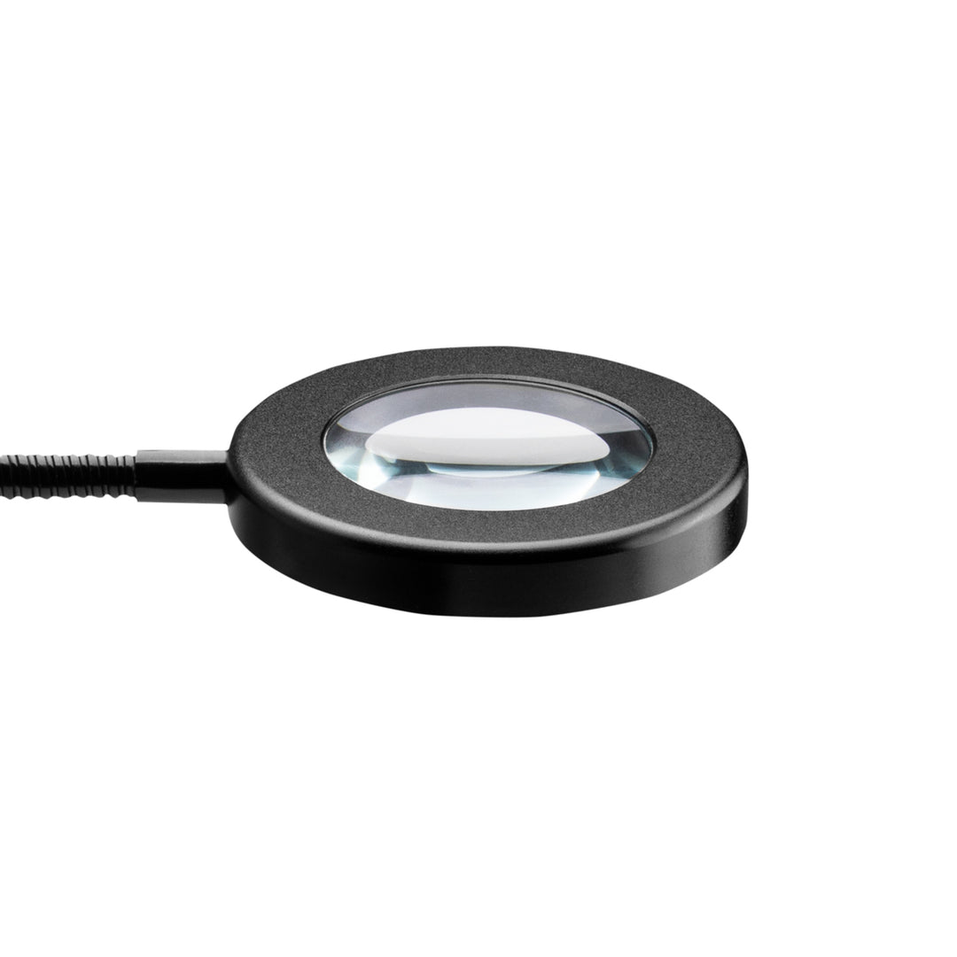 Förstoringslampa LED 5D med bordsfäste svanhals USB Svart - bild 2