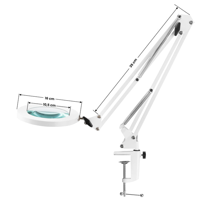 Förstoringslampa LED 8D med bordsfäste Glow 308 Vit USB - bild 4