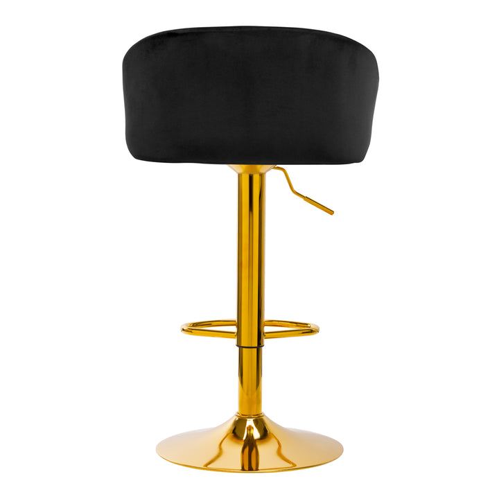 Barstol med ryggstöd 4Rico QS-B16G - Svart/Guld sammet - bild 4