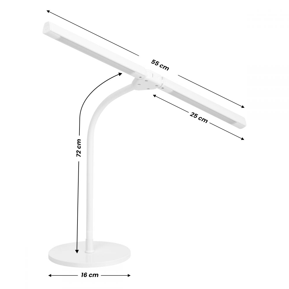 LED Skrivbordslampa för naglar Glow 6020 Vit - bild 8