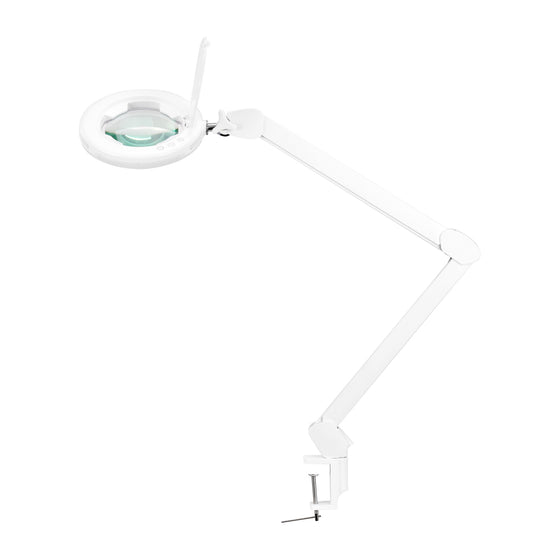 Förstoringslampa LED 5D med bordsfäste Glow 8021 Vit