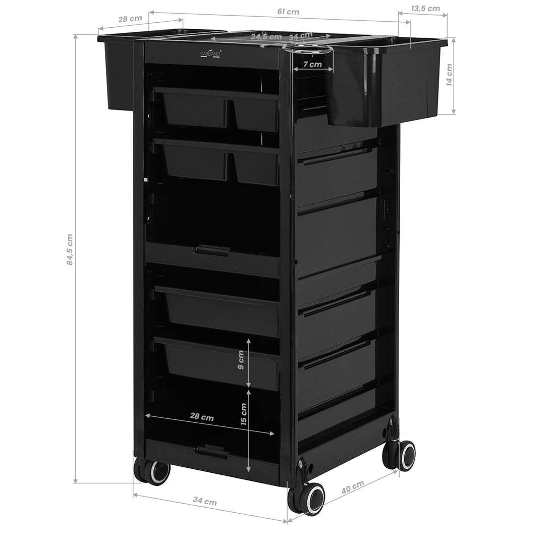 Frisörvagn Gabbiano 68C – Svart - bild 13