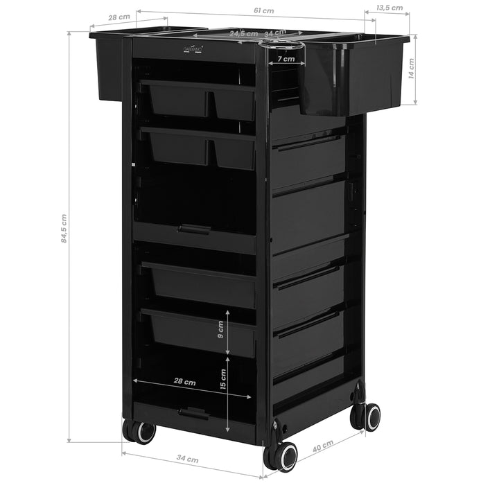 Frisörvagn Gabbiano 68C – Svart - bild 13