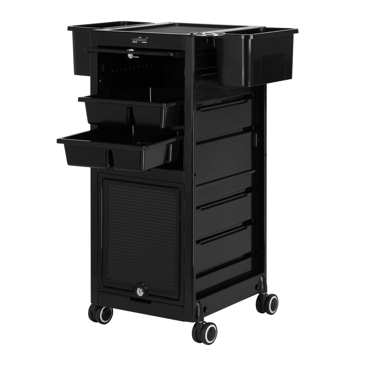 Låsbar frisörvagn Gabbiano C12 – Svart - bild 2