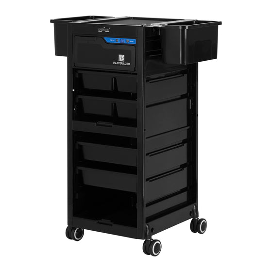 Frisörvagn Gabbiano med UV-Sterilisator 68UV Svart