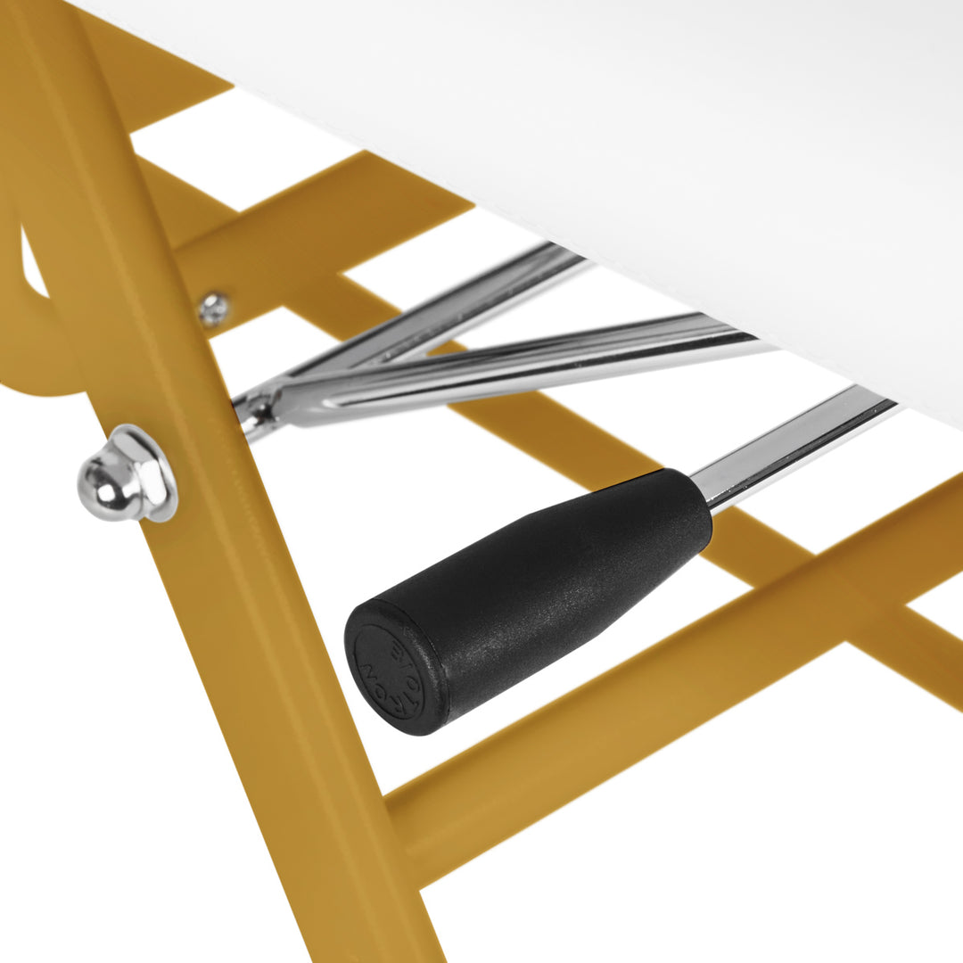 Behandlingsstol 557G med brickor, guld/vit - bild 11