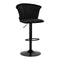 Barstol med ryggstöd 4Rico QS-B801 Sammet - Svart