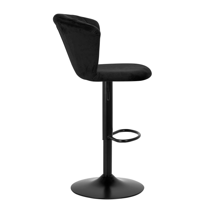 Barstol med ryggstöd 4Rico QS-B801 Sammet Svart - bild 2