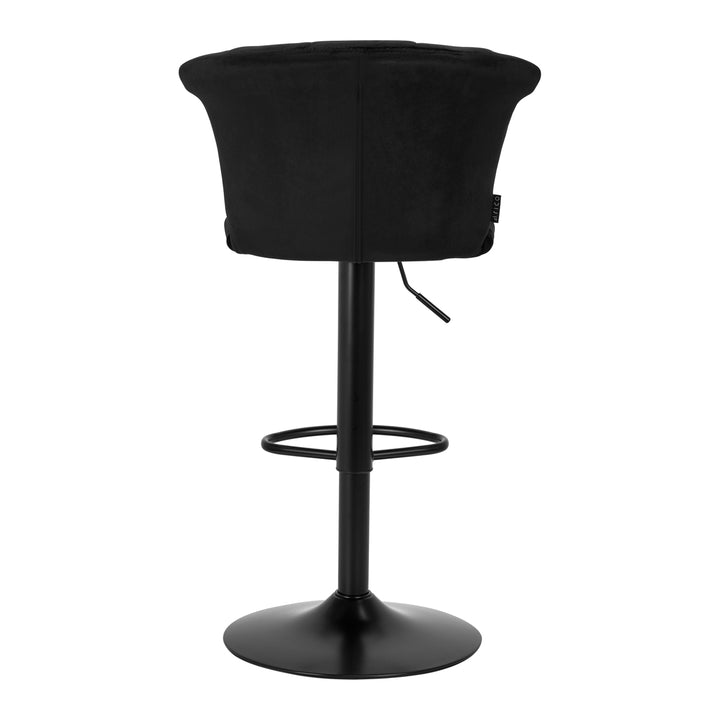 Barstol med ryggstöd 4Rico QS-B801 Sammet Svart - bild 4
