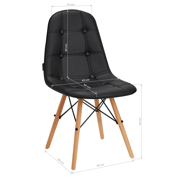 Salonstol 4Rico QS-185 Trä Svart - bild 8
