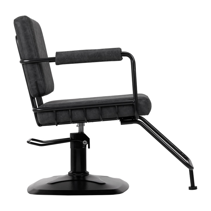 Frisörstol Gabbiano Katania Loft Vintage Läder Svart - bild 2