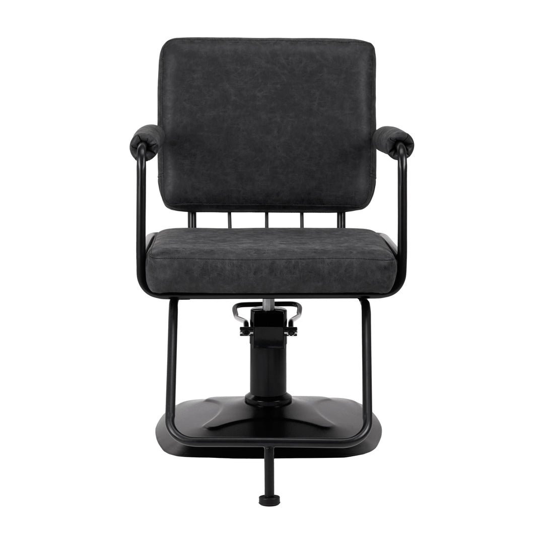 Frisörstol Gabbiano Katania Loft Vintage Läder Svart - bild 3