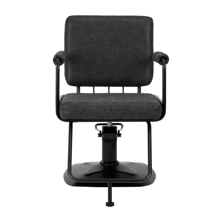 Frisörstol Gabbiano Katania Loft Vintage Läder Svart - bild 3